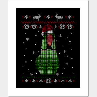 green alexandrine ugly christmas Posters and Art